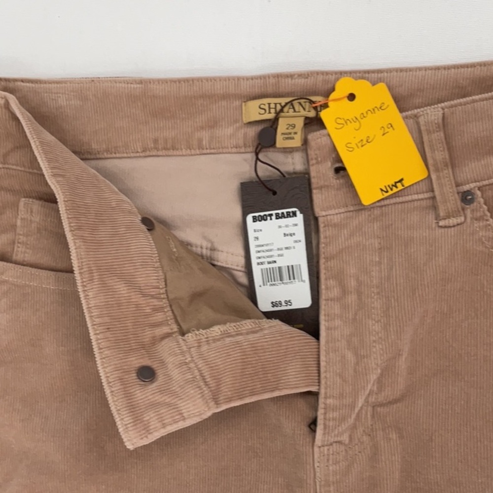 NWT Shyanne Tan Corduroy Skirt Size 29 waist Mid Length Boot Barn - Picture 7 of 7